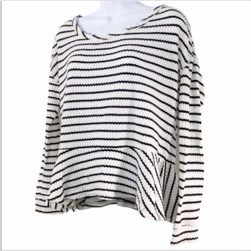WE THE FREE - FREE PEOPLE stripes thermal blouse top XS
